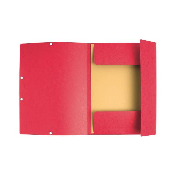 EXACOMPTA Cartellina con elastico (Rosso, A4, 10 pezzo)
