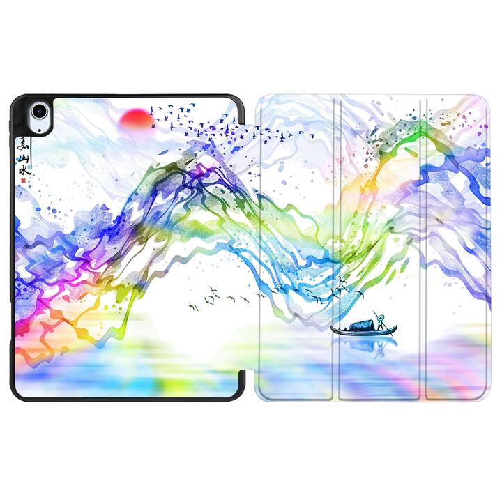 EG coque pour iPad Air 10.9" (2022) 5e génération - multicolore - peinture de paysage