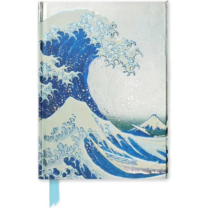 FLAME TREE Notizbuch The Great Wave - Katsushika Hokusai (A5, Liniert)