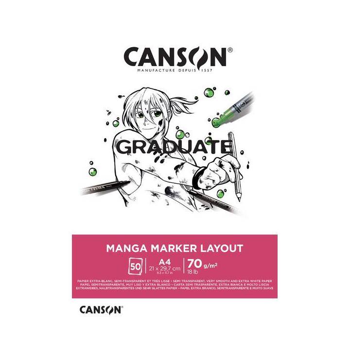 CANSON Papier pour peinture Graduate Manga Marker (A4)