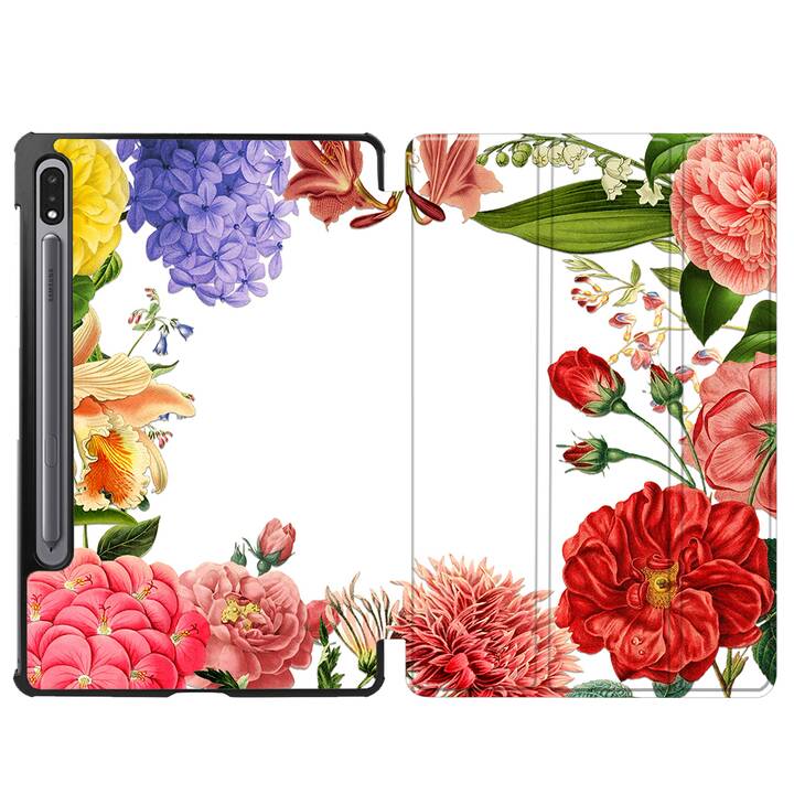 EG coque pour Samsung Galaxy Tab S8+ 12.4" (2022) - Multicolore - fleurs