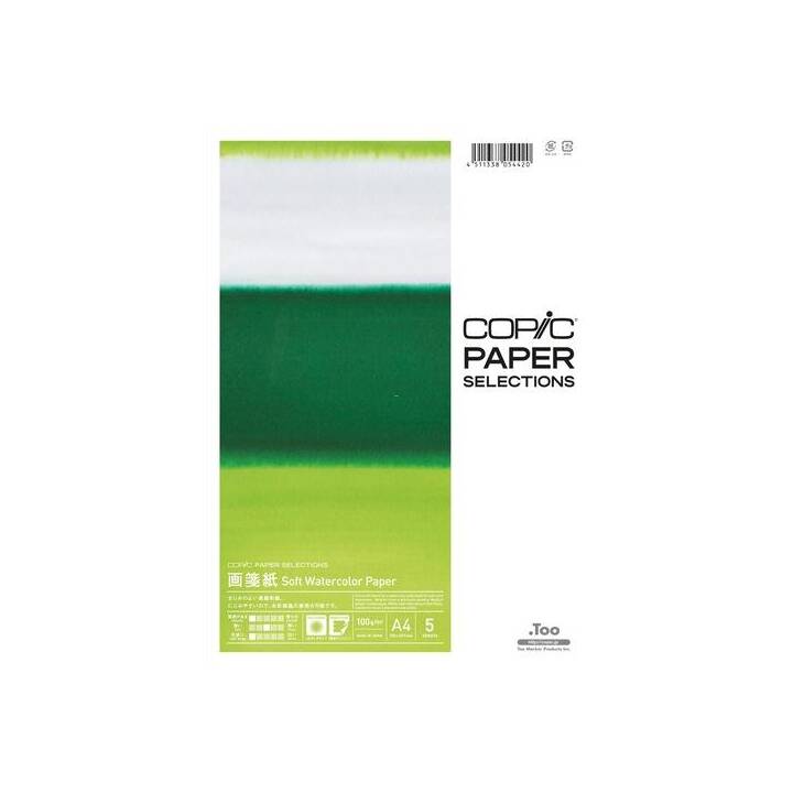 COPIC Biglietto in bianco Soft Watercolor (Universale, A4, Verde)