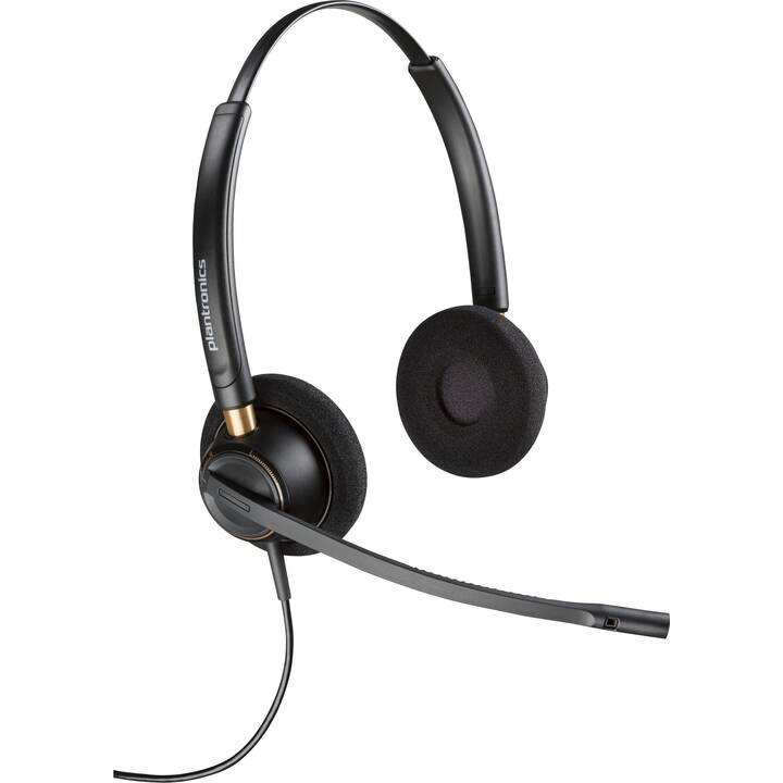 HP Office Headset EncorePro HW520 (On-Ear, Kabel, Schwarz)