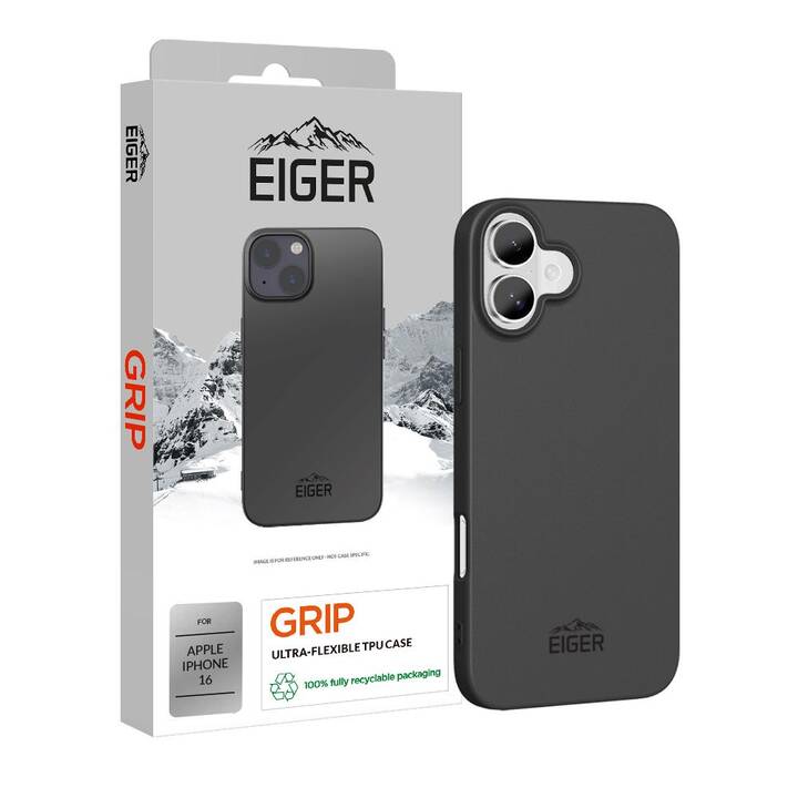 EIGER Backcover Grip (iPhone 16, Schwarz)