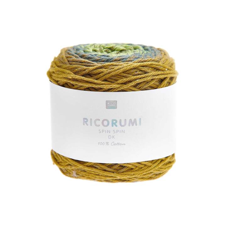 RICO DESIGN Lana Ricorumi Spin Spin (50 g, Giallo, Verde oliva, Verde, Blu, Giallo senape, Bianco)