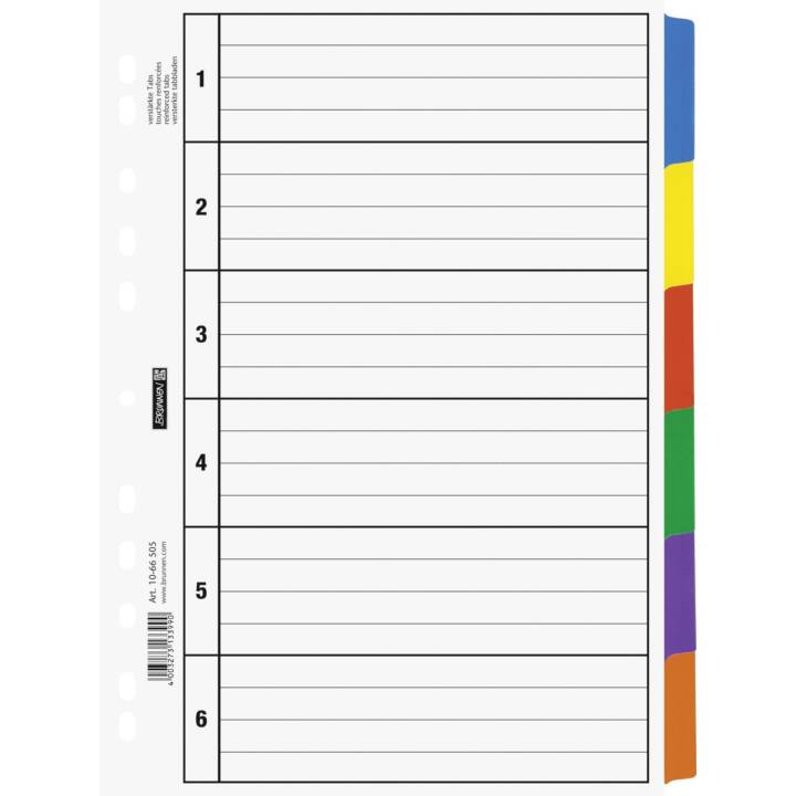 BRUNNEN Register (6 x A4, Farblich)