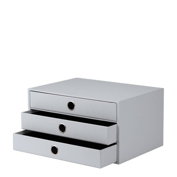 RÖSSLER PAPIER Büroschubladenbox S.O.H.O. (34.3 cm  x 18.5 cm  x 25 cm, Grau)