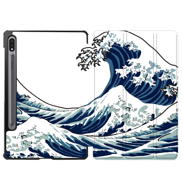 EG coque pour Samsung Galaxy Tab S8+ 12.4" (2022) - bleu - vague