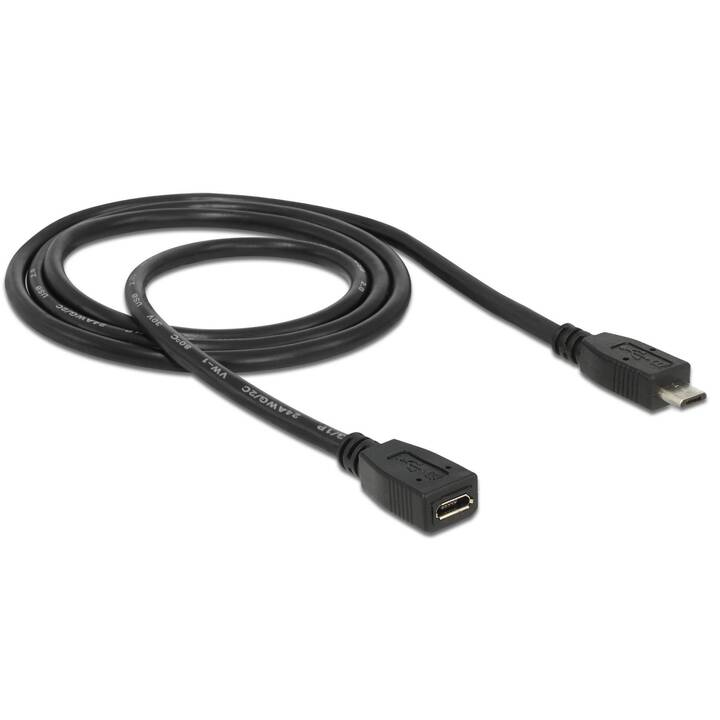 DELOCK USB-Kabel (MicroUSB Typ-B, MicroUSB 2.0 Typ-B, 1 m)