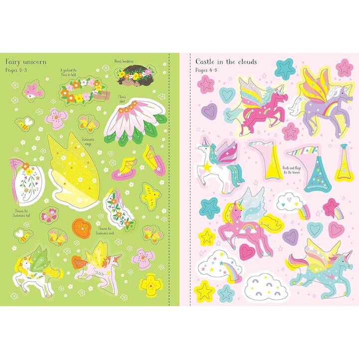 USBORNE PUBLISHING Livres autocollants Little Sticker Dolly Dressing Unicorns / Sticker Dolly Dressing (Fantaisie et magie, 300 pièce)