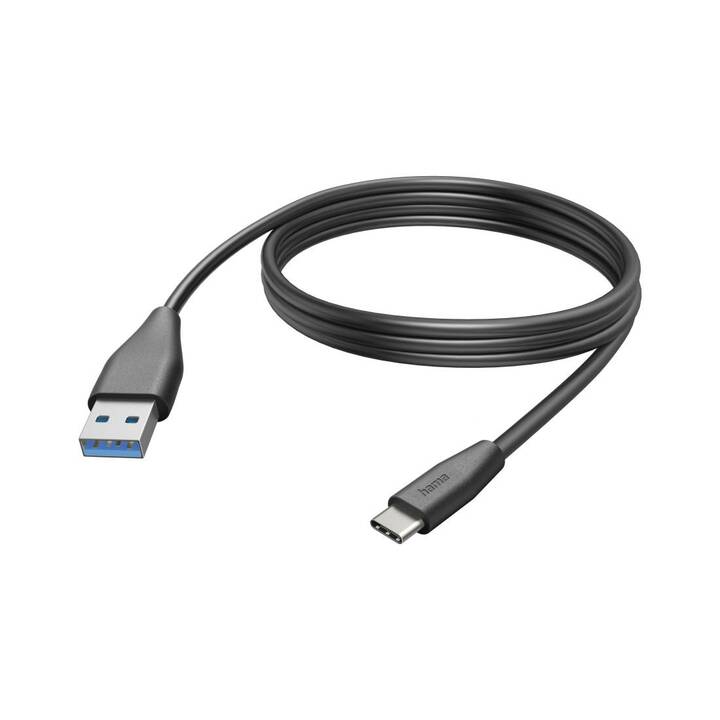 HAMA USB-Kabel (USB 2.0 Typ-C, USB 2.0 Typ-A, 3 m)