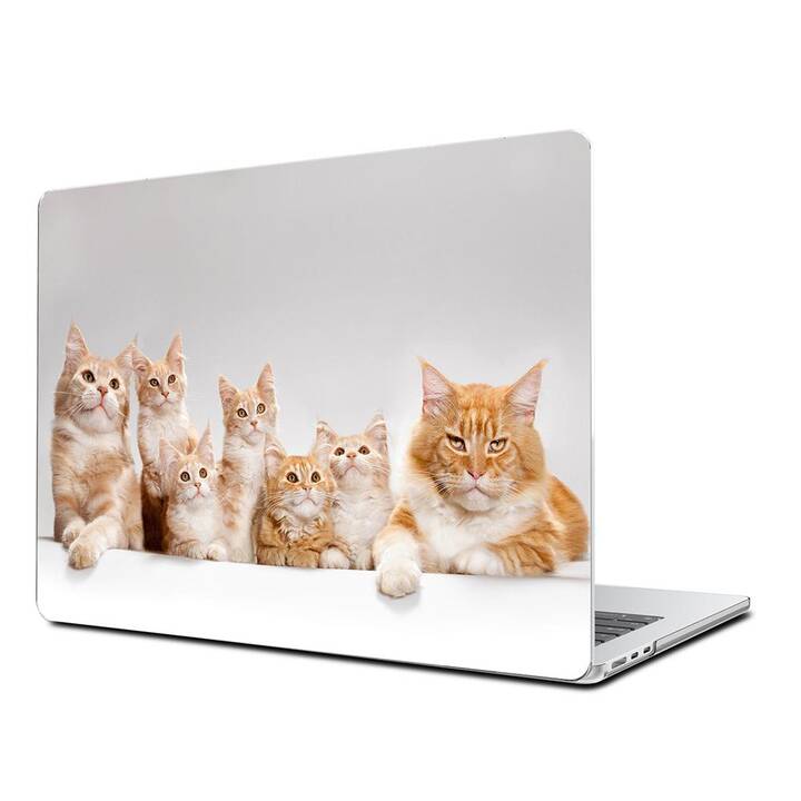 EG Coque rigide (Macbook Air 15" M3 2024, Chats, Brun)