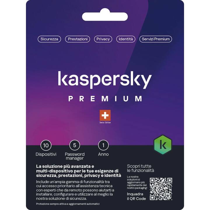 KASPERSKY LAB Premium (Licence annuelle, 10x, 12 Mois, Italien)