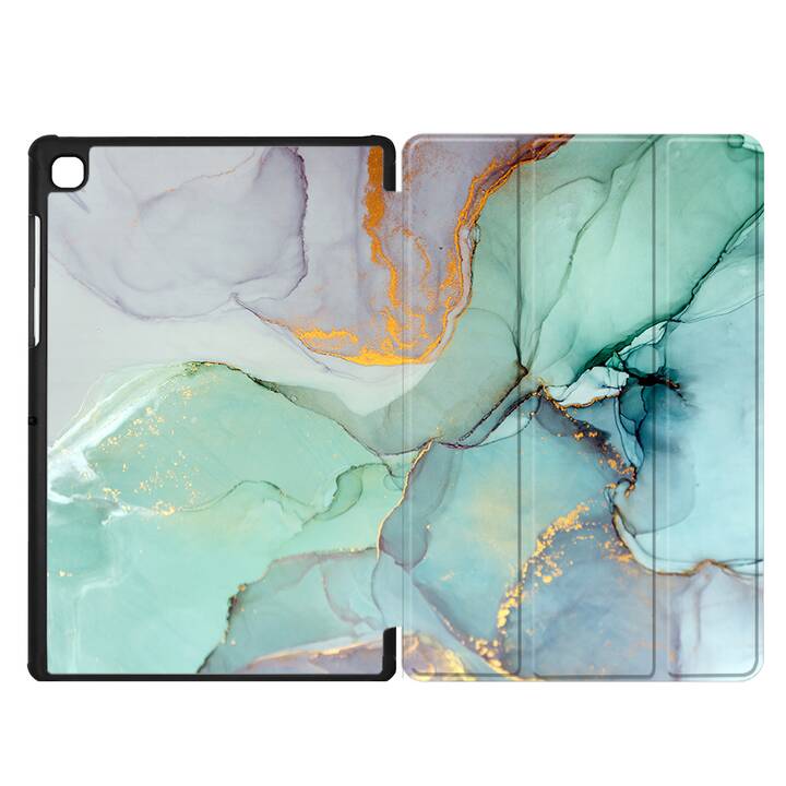 EG coque pour Samsung Galaxy Tab A7 Lite 8.7" (2021) - vert - marbre