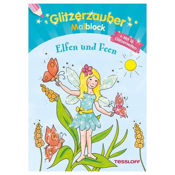 Glitzerzauber Malblock Elfen und Feen