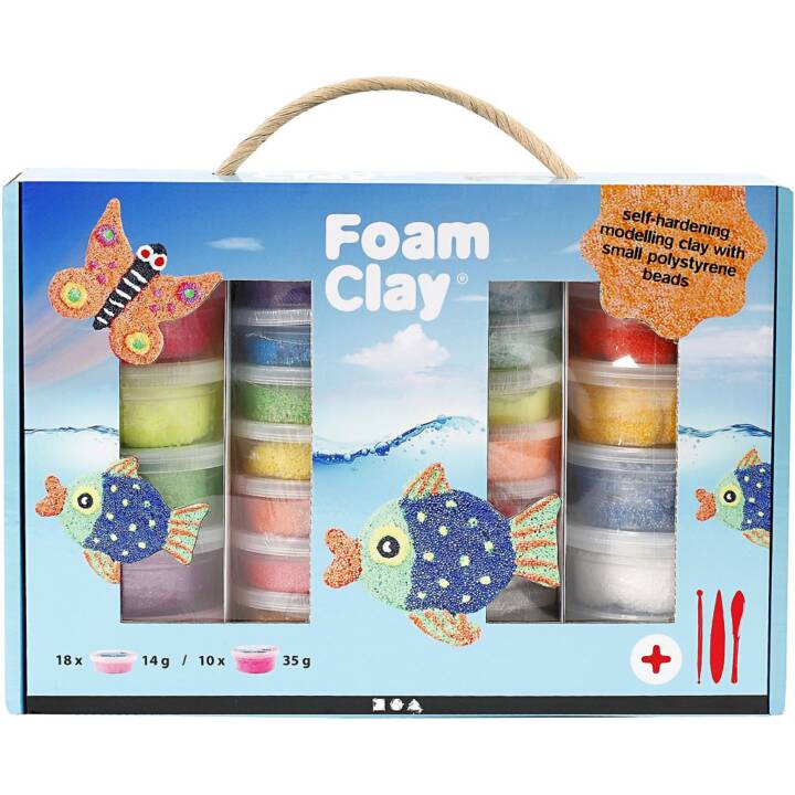 CREATIV COMPANY Pâte à modeler Foam Clay Set (600 g, Multicolore)