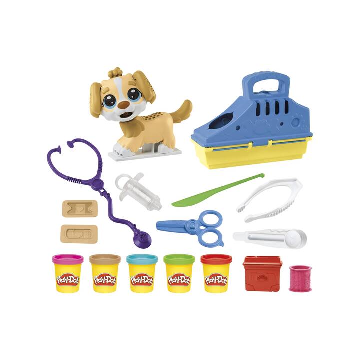 PLAY-DOH Pâte à modeler pour enfants Vétérinaire (17x, multicolore)