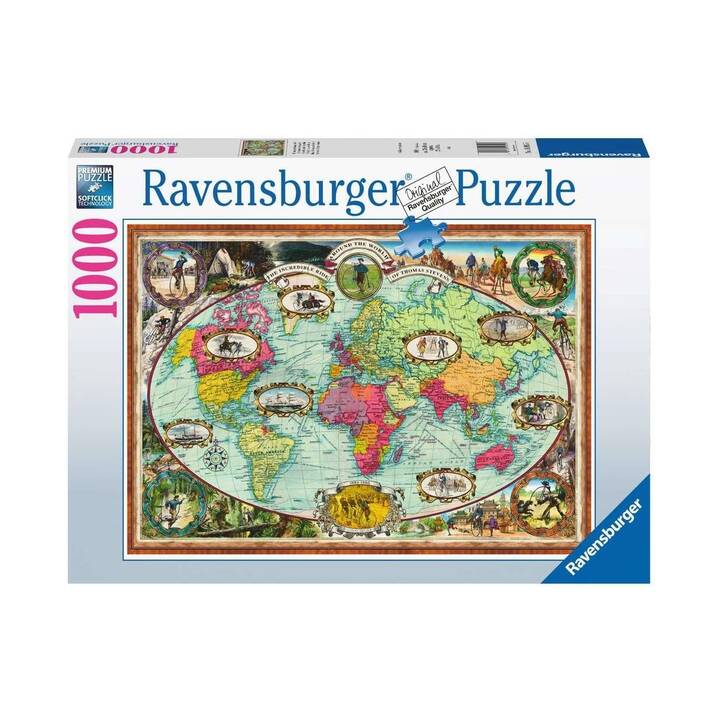 RAVENSBURGER Carta geografica Puzzle (1000 x)