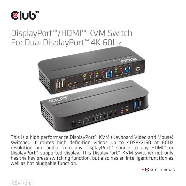 CLUB 3D KVM Switch CSV-7210