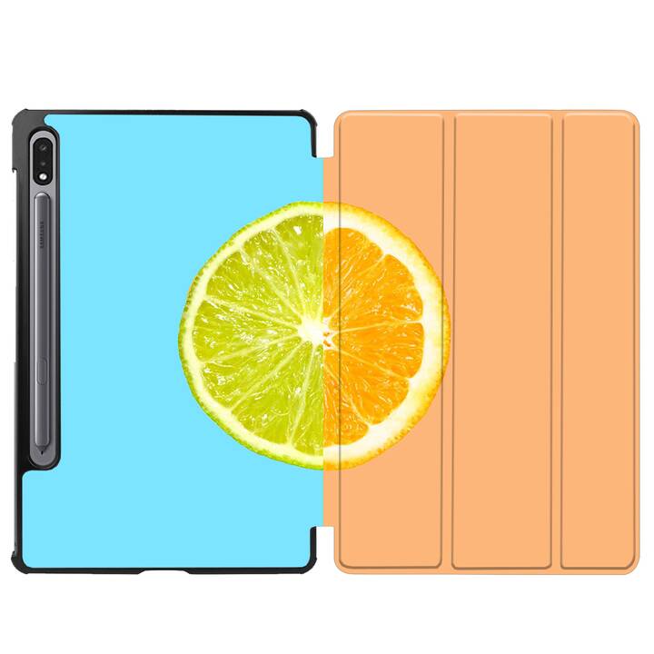 EG coque pour Samsung Galaxy Tab S8+ 12.4" (2022) - bleu - orange