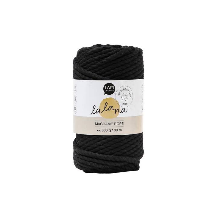 LALANA Wolle (330 g, Schwarz)