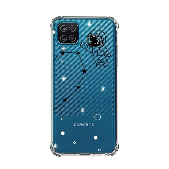 EG Backcover (Galaxy A12, Astronaute, Transparent)