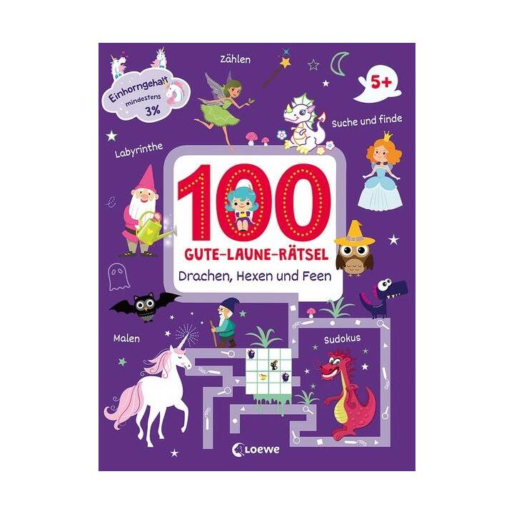 100 Gute-Laune-Rätsel - Drachen, Hexen und Feen