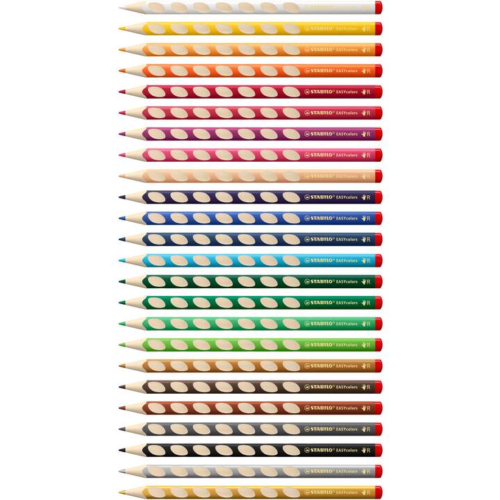 STABILO Crayons de couleur EASYcolors (Coloris assortis, 24 pièce)