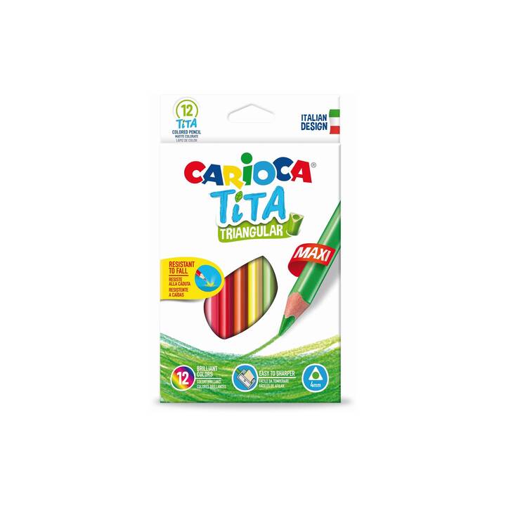 CARIOCA Farbstift Tita Maxi (Mehrfarbig, 12 Stück)