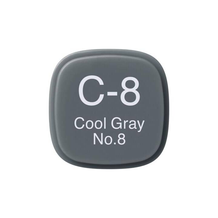 COPIC Marcatori di grafico Classic C-8 Cool Gray No.8 (Grigio, 1 pezzo)