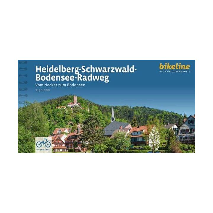 Heidelberg-Schwarzwald-Bodensee-Radweg. 1:50'000