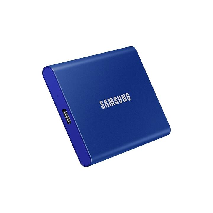SAMSUNG Portable SSD T7 (USB di tipo C, 2000 GB, Blu indaco, Blu)