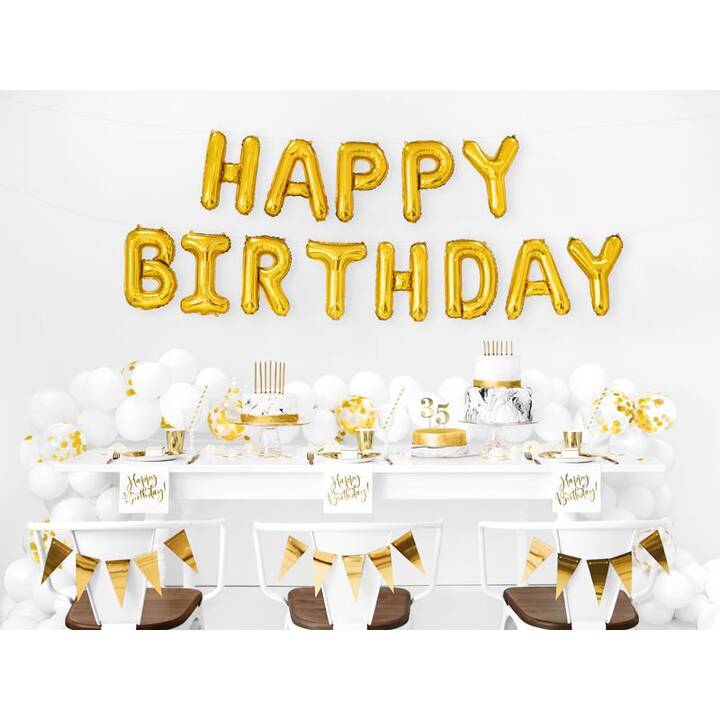 PARTYDECO Candela per torta Compleanno (Oro, 12 pezzo) - Interdiscount