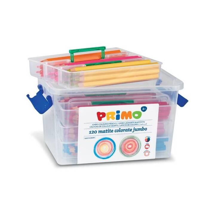 PRIMO Crayons de couleur Jumbo (Multicolore, 120 pièce)