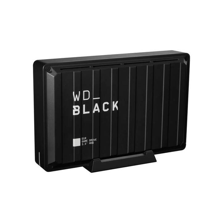 WD_BLACK D10 Game Drive (USB de type A, 8000 GB, Noir, Blanc)