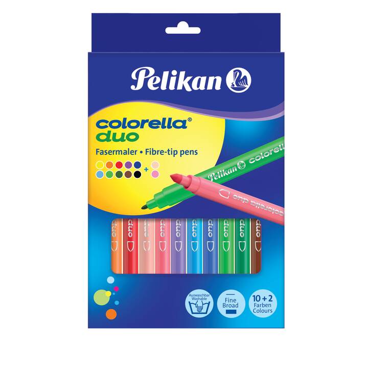 PELIKAN Duo Crayon feutre (Multicolore, 12 pièce)