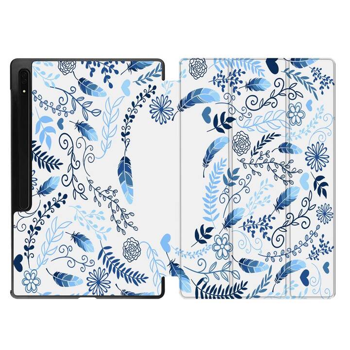 EG Housse (11", Galaxy Tab S9, Oiseaux, Bleu)