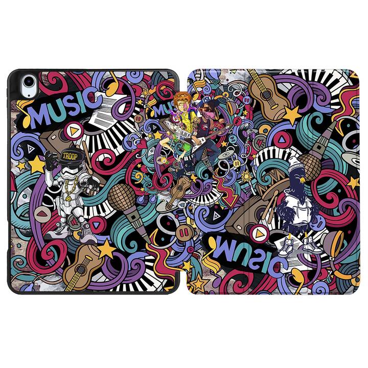 EG coque pour iPad Air 10.9" (2022) 5e génération - multicolore - graffiti