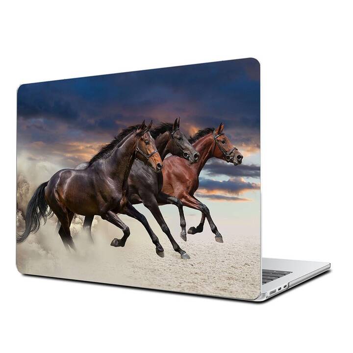 EG Coque rigide (MacBook Air 13" M2 2022, Chevaux, Brun)