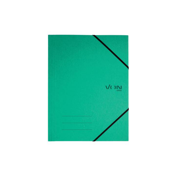 LEITZ Dossier à élastique (Vert, A4, 5 pièce)