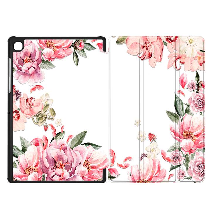 EG coque pour Samsung Galaxy Tab A7 Lite 8.7" (2021) - rose - fleurs