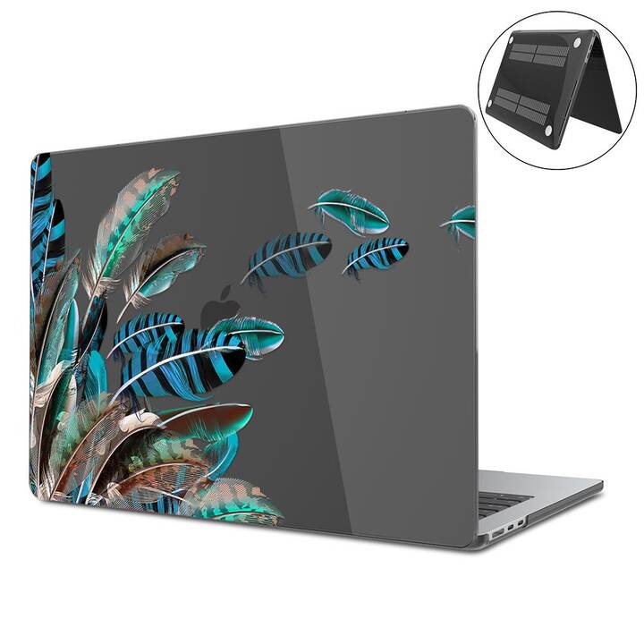 EG Hardcase (MacBook Air 13" M2 2022, Feder, Transparent, Schwarz)