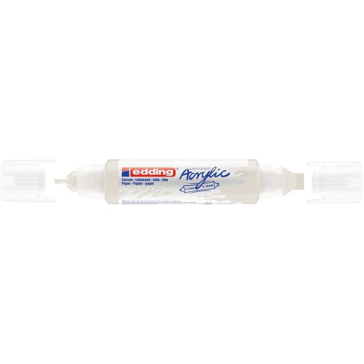 EDDING Acrylmarker 5400 Double Liner (Weiss, 1 Stück)