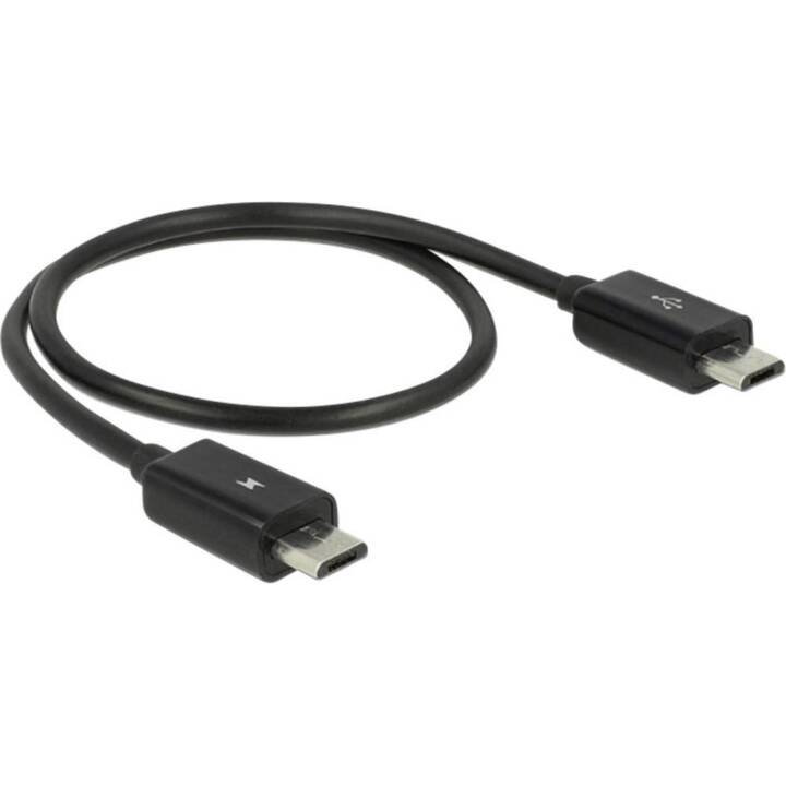 DELOCK Câble USB (Micro USB 2.0 de type B, Micro USB 2.0 de type B, 0.3 m)