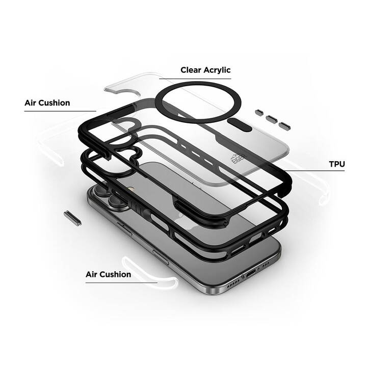 EIGER Backcover MagSafe Mountain Air (iPhone 16 Plus, Transparent)