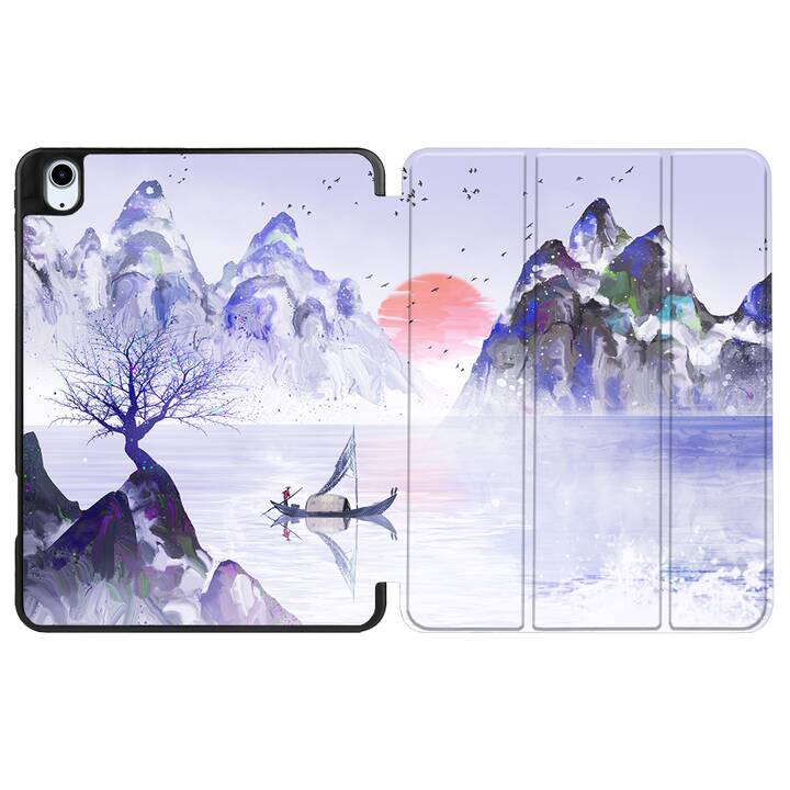 EG coque pour iPad Air 10.9" (2022) 5e génération - bleu - peinture de paysage