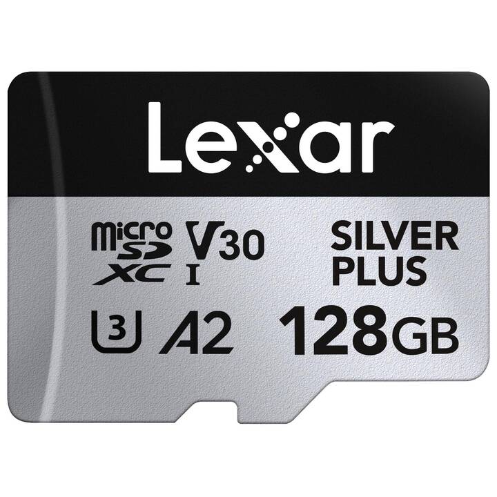 LEXAR MEDIA MicroSD Silver Plus (A2, 128 Go, 205 Mo/s)
