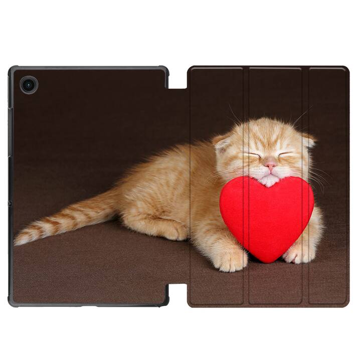 EG coque pour Samsung Galaxy Tab A8 10.5" (2021) - chat - marron