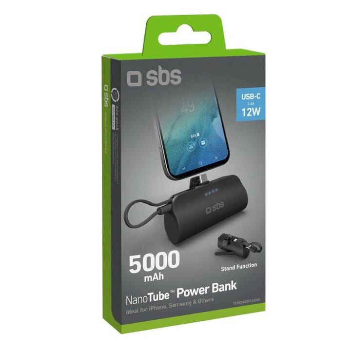 SBS Powerbank 5.000 mAh Fonction de support (5000 mAh)