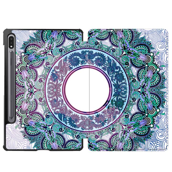 EG Housse (11", Galaxy Tab S8, Mandala, Bleu)